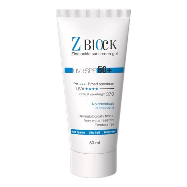 Z Block Sunscreen Oxide Sunscreen Gel, Spf 58, 50 Ml