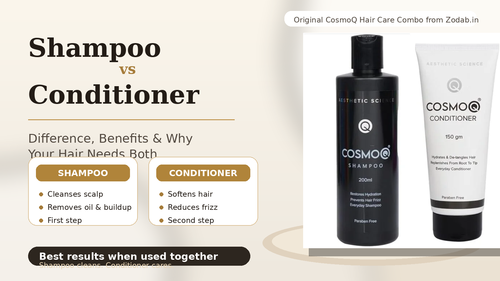 Shampoo vs Conditioner: Why You Need Both for Healthy, Smooth Hair