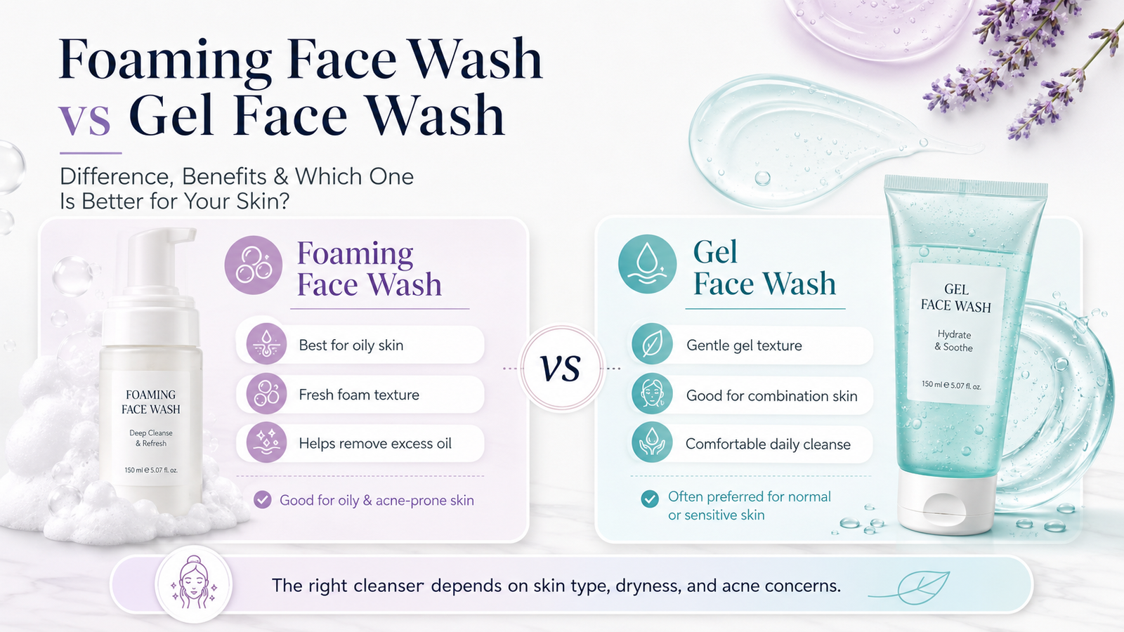 Foaming Face Wash vs Gel Face Wash: Which Is Better for Acne-Prone Skin?