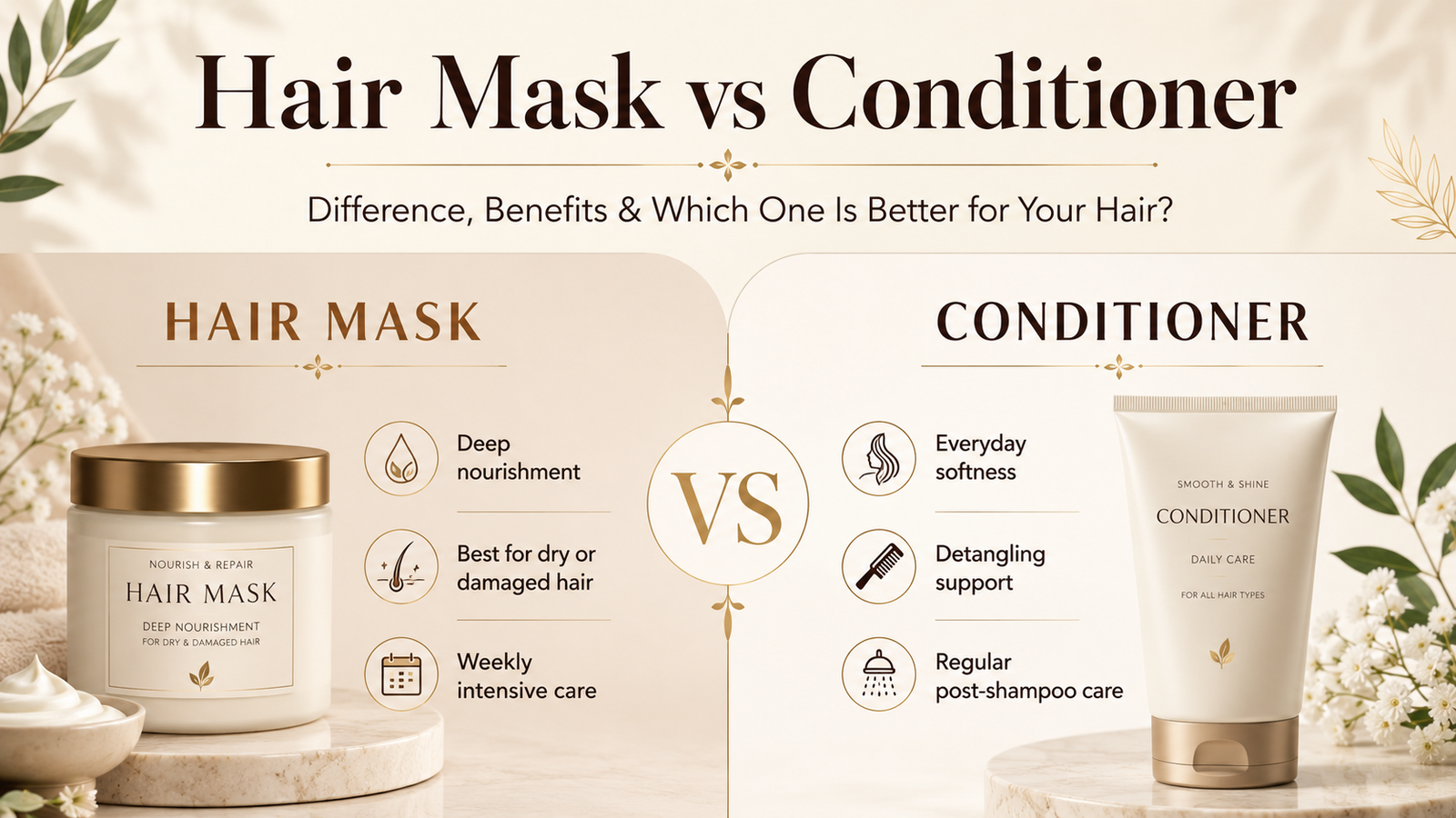 Hair Mask vs Conditioner: Difference, Benefits & Which One Do You Need?